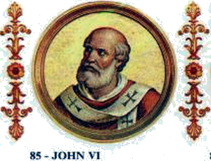 Chronologie des papes - Jean VI John_v10