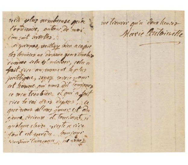 Lettre de la Reine Marie-Antoinette à l'une de ses amies Campan10
