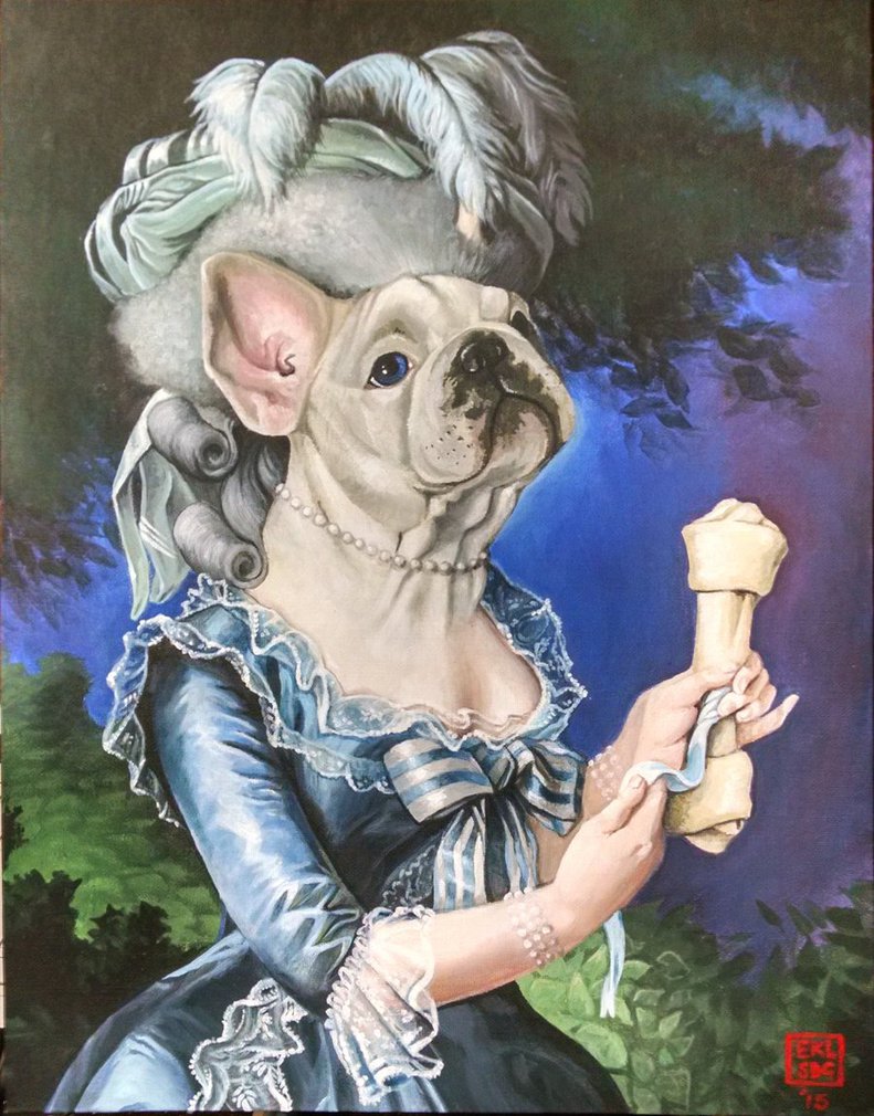 Marie Antoinette et les animaux - peintures et photomontages French11