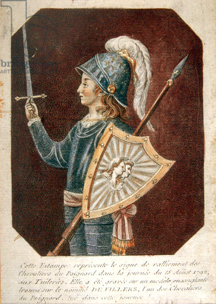 Gravure représentant Louis-Charles emblème de ralliement des Chevaliers du Poignard 39227110