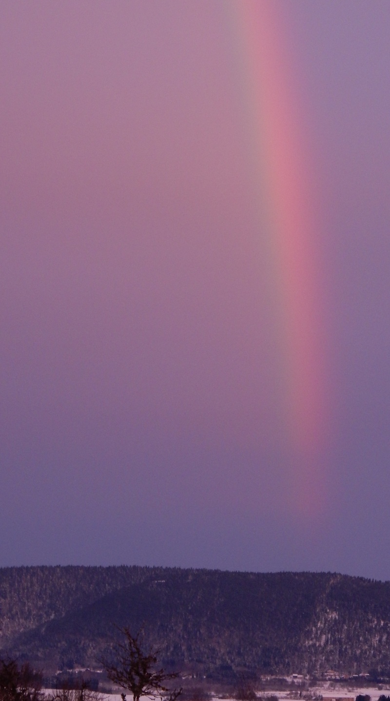 Arc-en-ciel au lever du soleil. Avant la pluie... Dscn0217