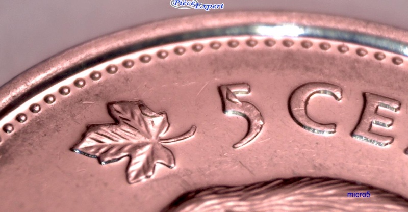 2002P - Éclats de Coins, Feuille,5,N,S,A (Die Chips, Leafs,5,N,S,A) 5_cen286