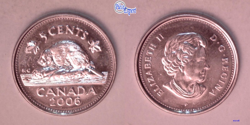 2006P - Coin Entrechoqué sous la Bouche du Castor (Die clash) 5_cen309