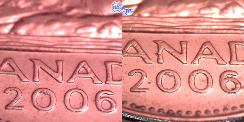 2006 - Éclat de Coin dans le Premier "0" de 2006 (Die Chip) 5_cent18