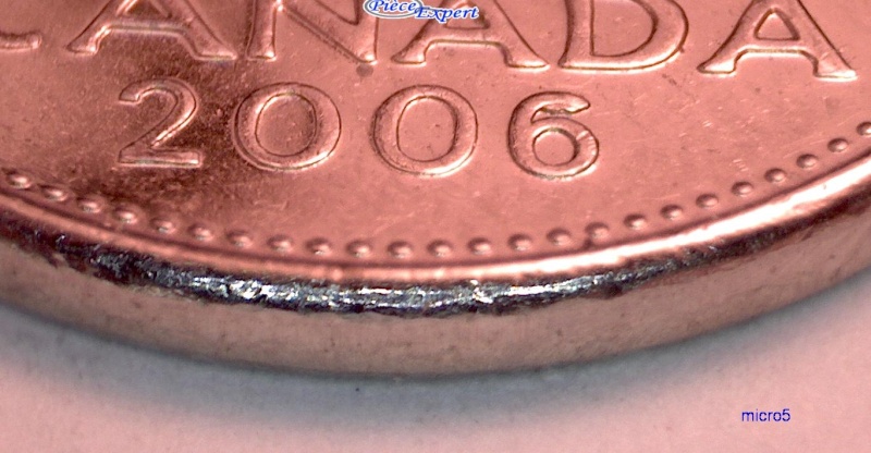 2006 - Éclat de Coin, "6" Partiellement Obstrué (Die Chip, Filled "6")   5_cent22