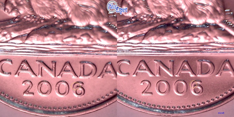 2006P - Éclat de Coin, "6" Partiellement Obstrué (Die Chip, Filled "6")  5_cent26