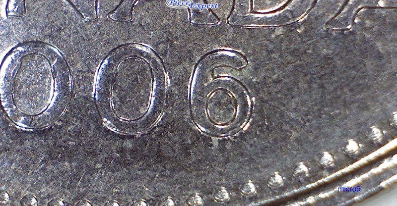 2006P - Éclat de Coin, "6" Partiellement Obstrué (Die Chip, Filled "6")  5_cent39