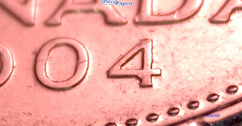 2004P - Éclat de Coin, dans le "4" (Die Chip) 5_cent59