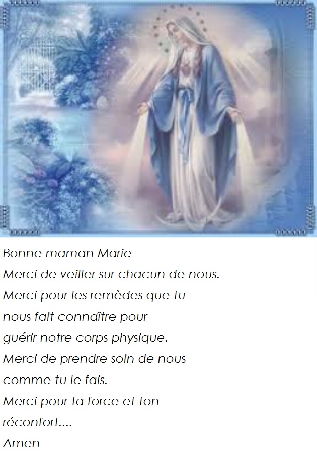 Notre Mère Marie reçu par Robert Brasseur 15 janvier 2015 Mais Dieu lui donne tous les remèdes dont  B6158f10