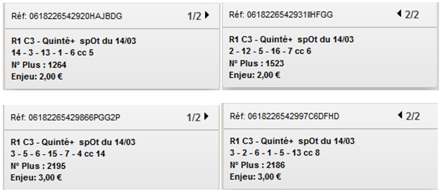 14/03/2015 --- AUTEUIL --- R1C3 --- Mise 10 € => Gains 0 € Screen40