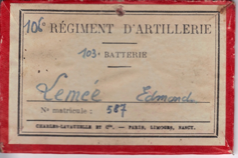 LEMEE Edmond, 106e RA (Guerre 39/45) Edmond12