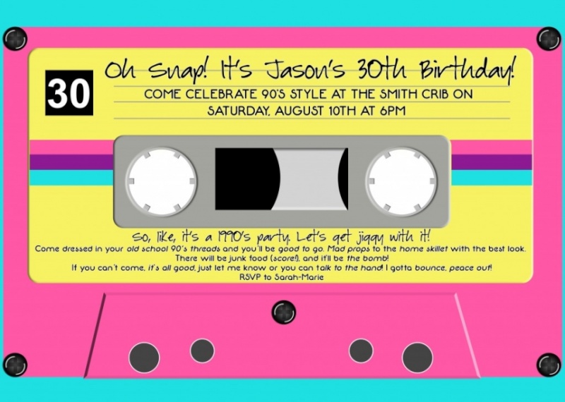 anniversaire theme année 90 Jasons10