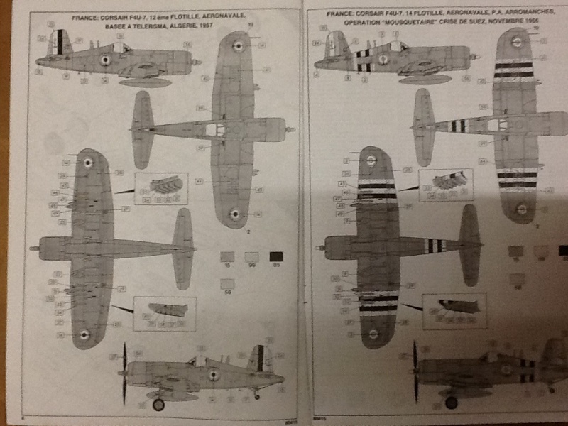 VOUGHT F4U 7 CORSAIR 1/48ème Réf 80415 Notice Helle179