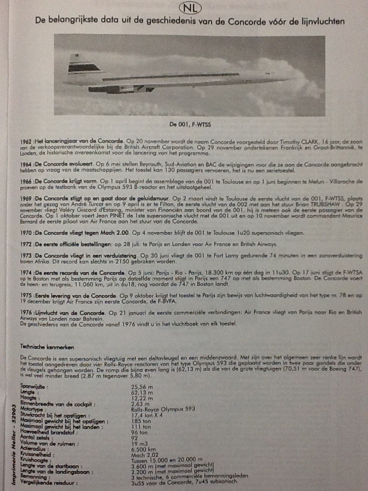 AEROSPATIALE CONCORDE 1/72ème Ref 52903 NOTICE Helle224