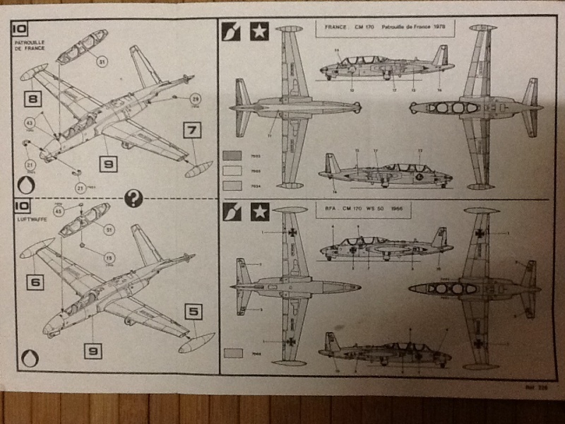 FOUGA CM 170 MAGISTER 1/72ème Réf 220 Helle390