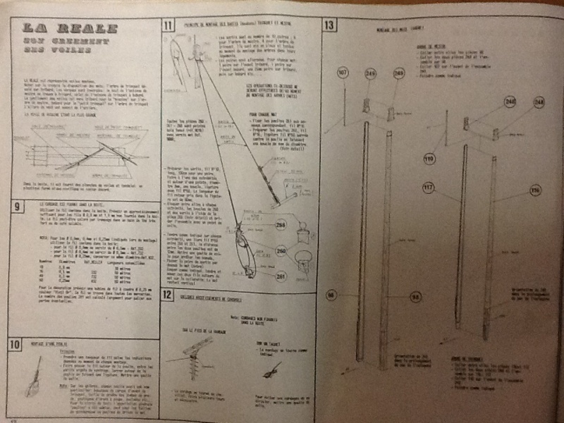 Galère LA REALE DE FRANCE 1/75ème Réf 1301 Notice Helle654