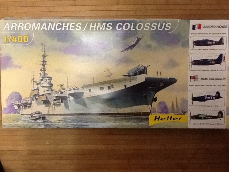Porte-avions ARROMANCHES / HMS COLOSSUS 1/400ème Réf 81090 Heller67