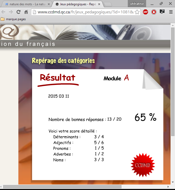 Les classes grammaticales : la nature des mots - Page 3 Julie610