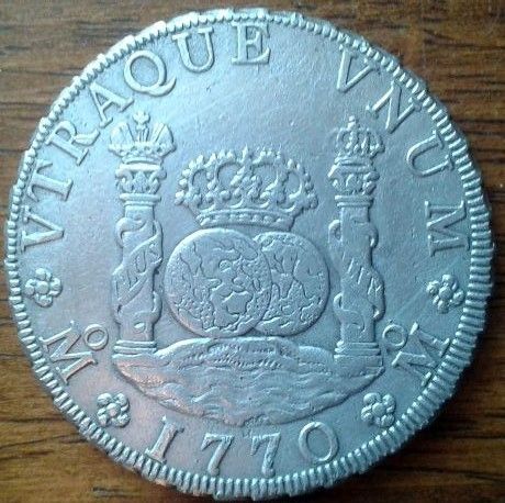 agains about 8 reales Dos Mundos 1770 , genuine or fake ? 110