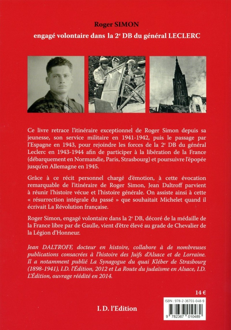 Jean DALTROFF - Roger SIMON engagé volontaire dans la 2e DB Lecler24
