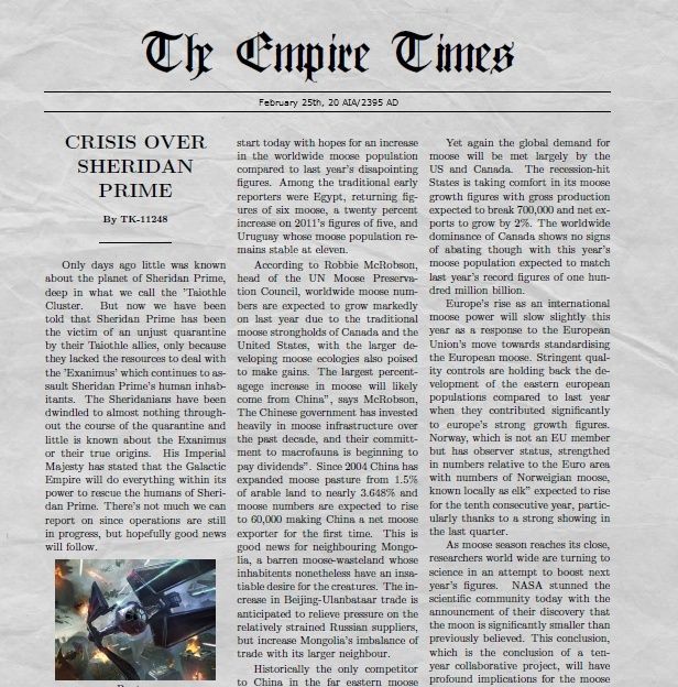 The Empire Times - Crisis over Sheridan Prime News11
