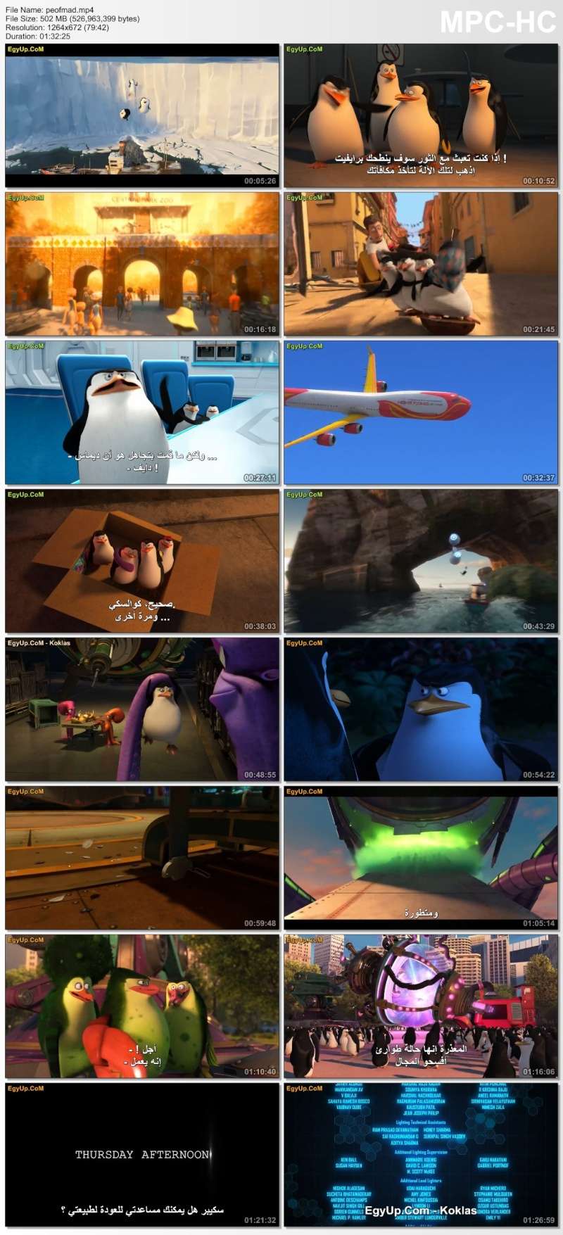  فيلم الأنيميشن والمُغامرات الكوميدي الرائع Penguins Of Madagascar 2014 720p WEB-DL مترجم تحميل مباشر K5lndp10