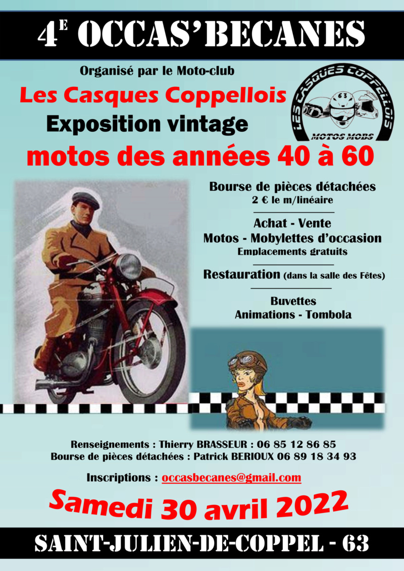 30 Avril    Occas'Bécanes  à Saint Julien de Coppel  63    Affich10