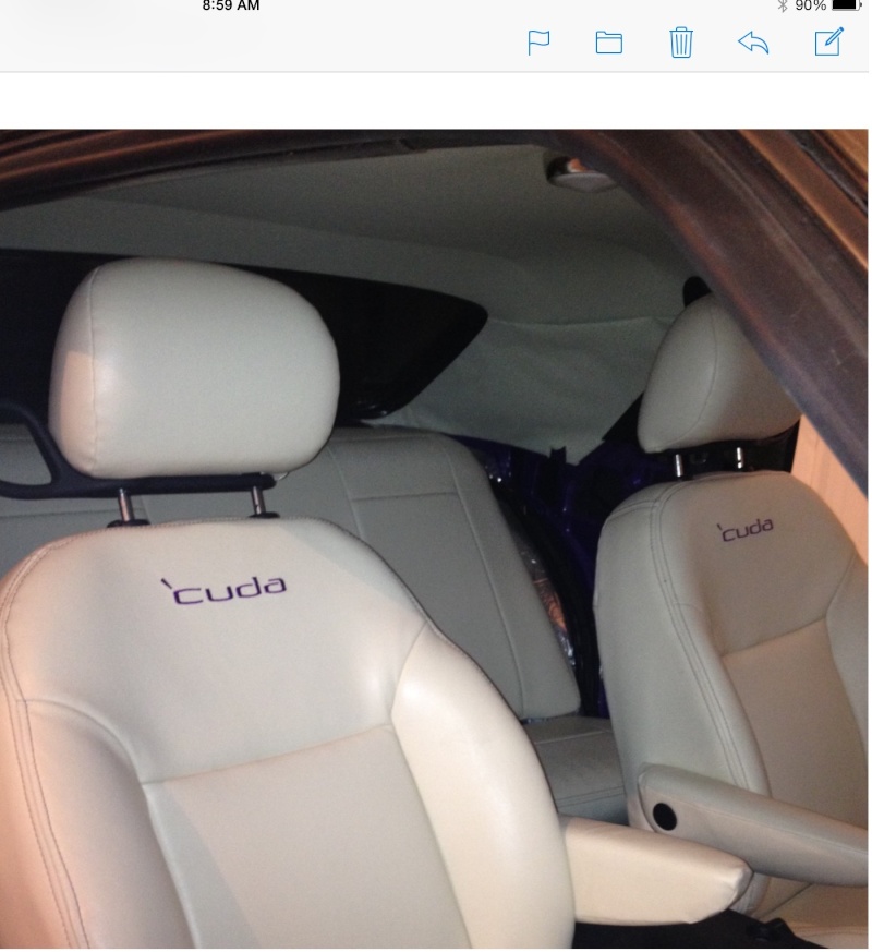 Pt cruiser seats and Cuda back seat. White Seat110