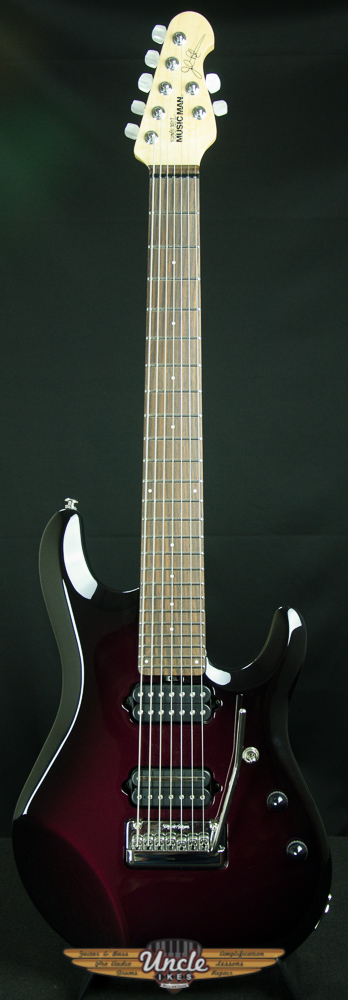 $1400 -Ernie Ball Musicman JP7-7 string, Pearl Red Burst - Like-New Front_10