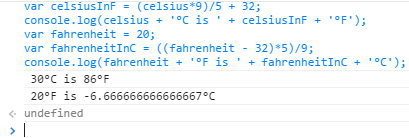 Converting Fahrenheit <-> Celsius Manually & w/ JavaScript Screen17