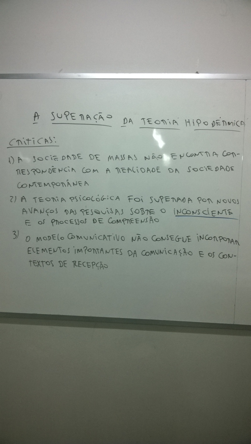 Aula 02-03-2015 Superação da Teoria Hipodérmica Teoria13