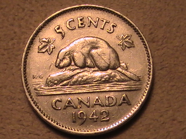 1942 - Coin Fendillé du A au Listel (Die Crack A to Rim) 00124