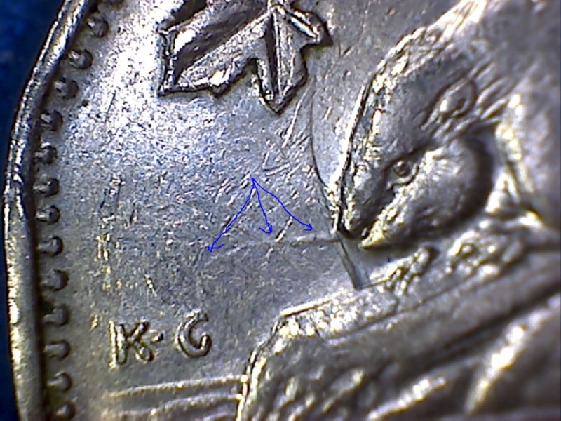 1950 - Coin Entrechoqué Avers & Revers, Coin Fendillé  (Die Clash Obv. & Rev.) 1950db11