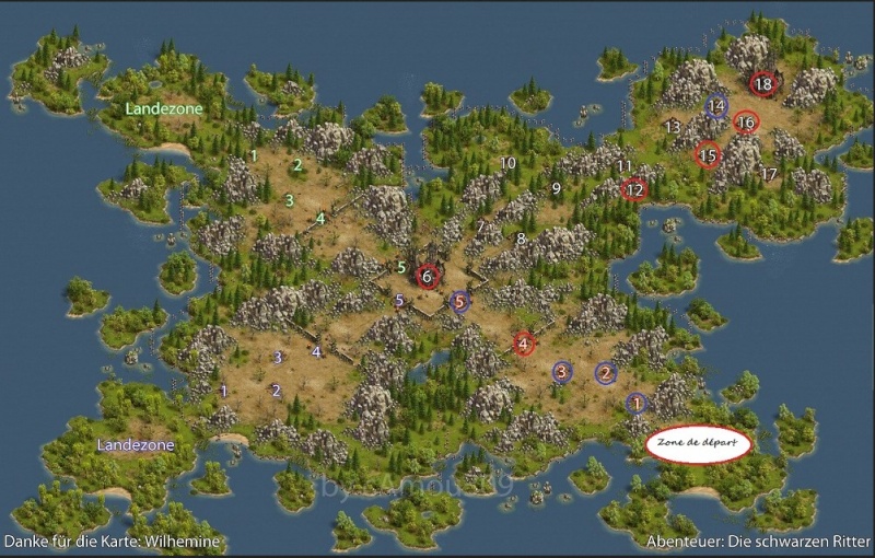 la map avec couleur et numeros des camps Carte10