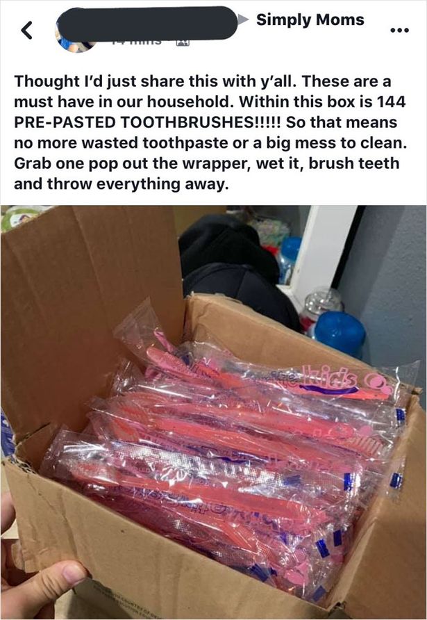 'Lazy' and 'wasteful' mum gets absolutely slated for her bizarre toothbrushes 92539110