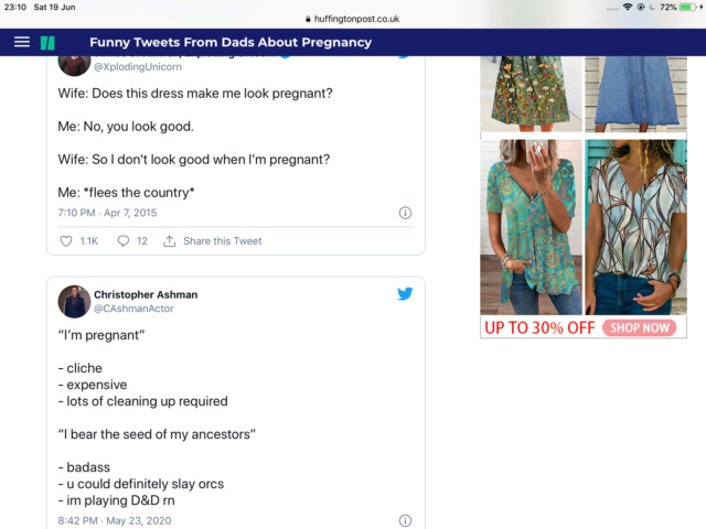 Funny tweets from dads about pregnancy  B3db9910