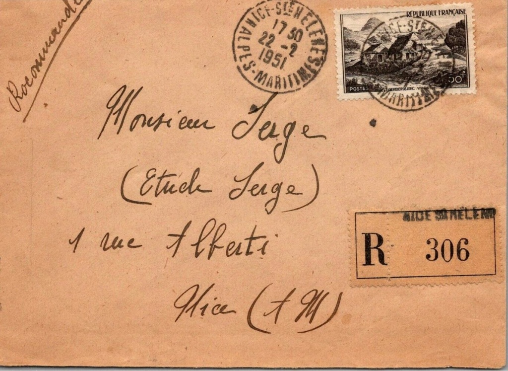 Timbres à date + petites tâches d'encre sous chaque cachet Lettre16