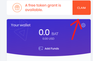 Oportunidade  [Testar]  Brave Crypto - Ganhe 5 dólares (30 BAT Token) por apenas um Download Bat-0412