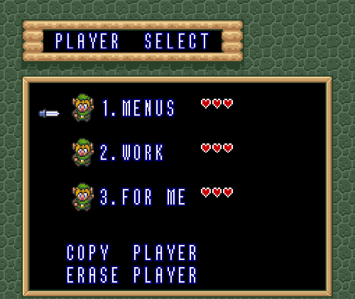 A Link to the Past: Retold Menus10