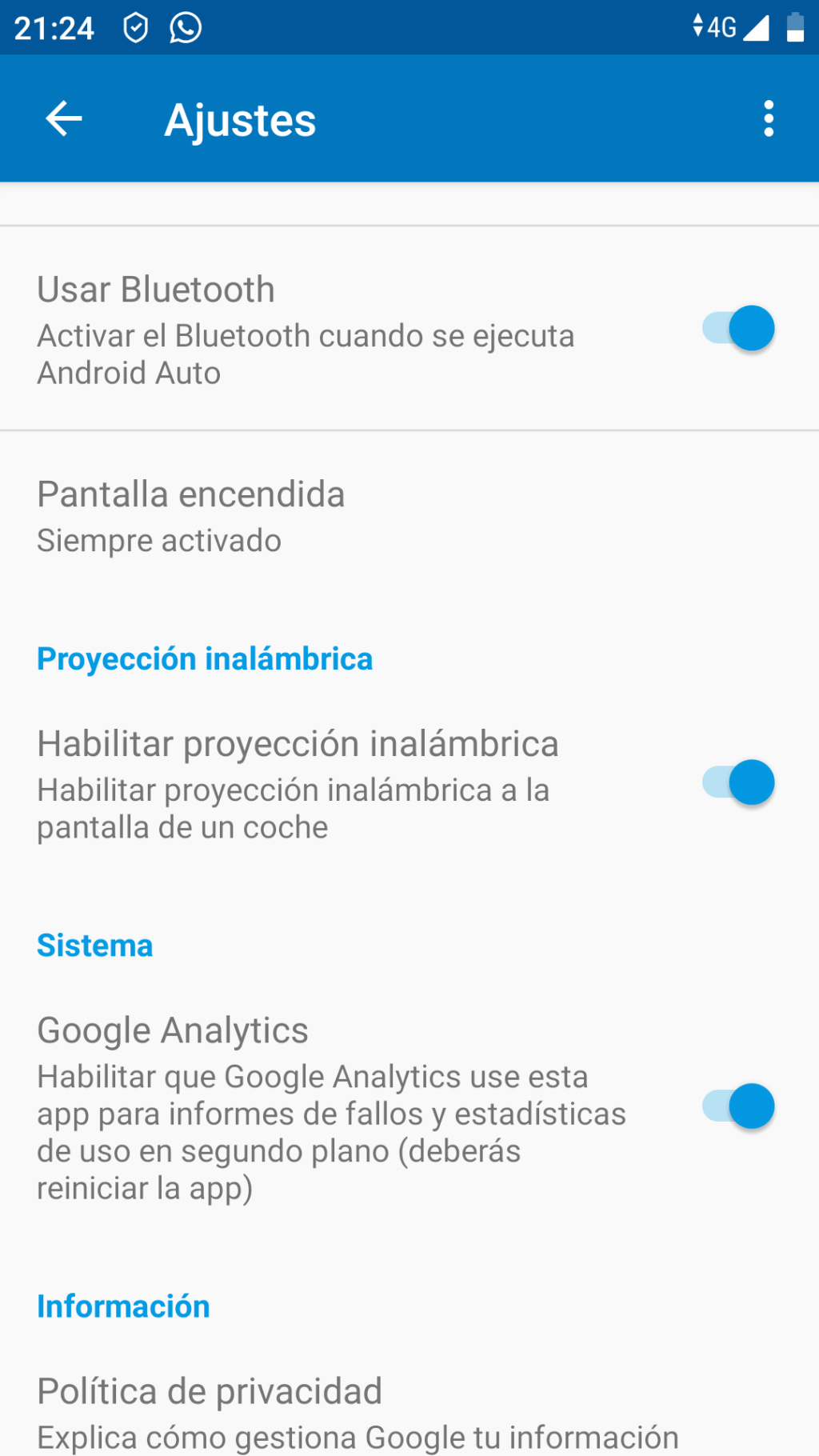 Android Auto inalambrico Screen11