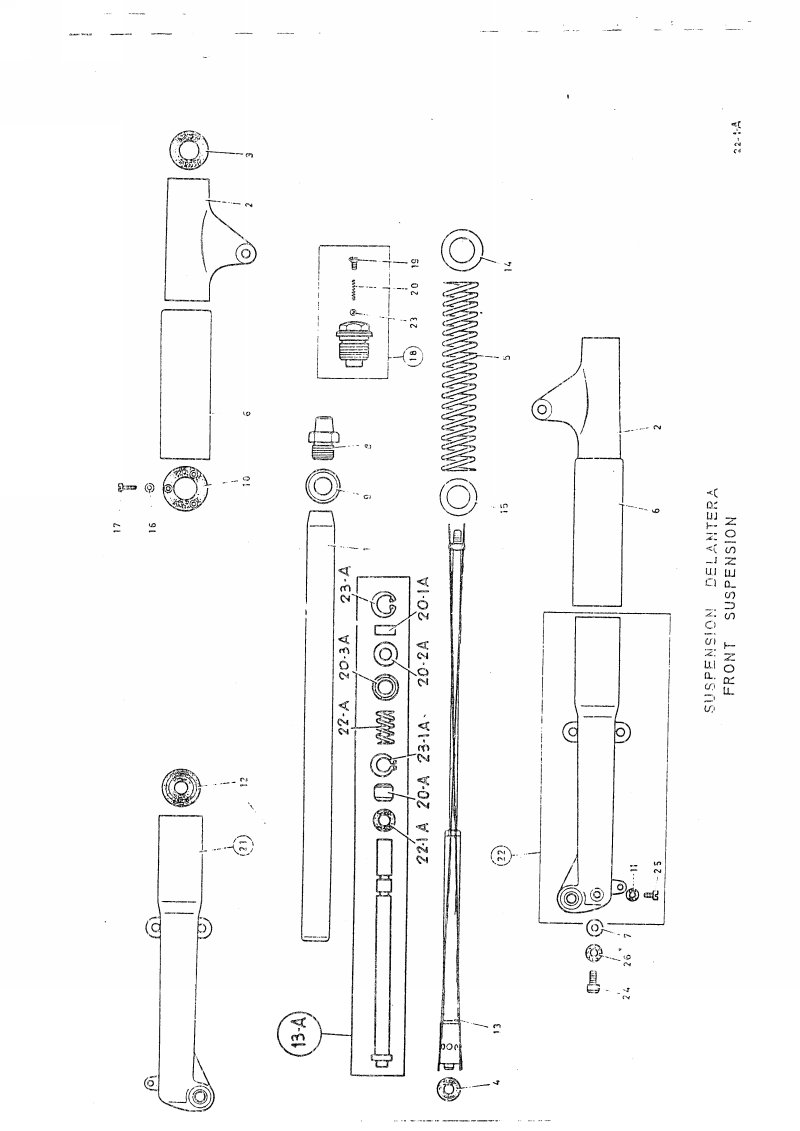 Suspensión Bultaco Junior 74 GT2 Suspde10