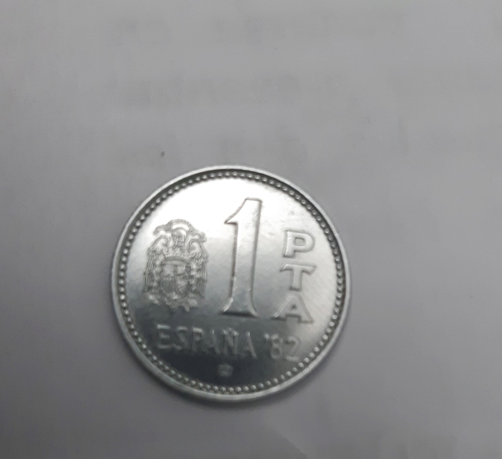 1 peseta Mundial 82 plateada 1980 *80 20210317