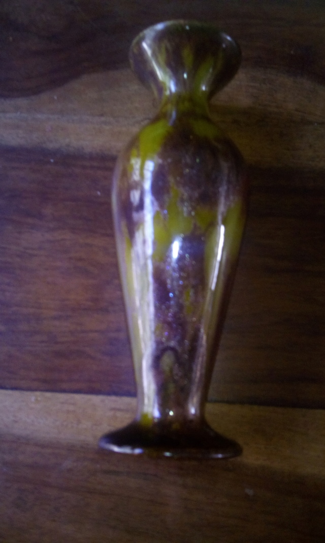 Small, slender, lustre vase. Marked DR to base Img_2018