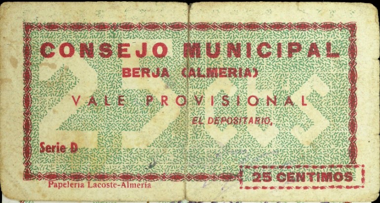 Los billetes locales de Berja (Almería) 25_cen10