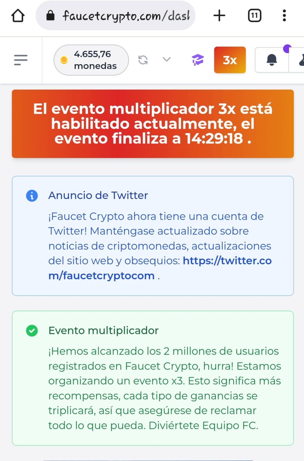 EVENTO MULTIPLICADOR ×3 EN FAUCETCRYPTO... 20221210