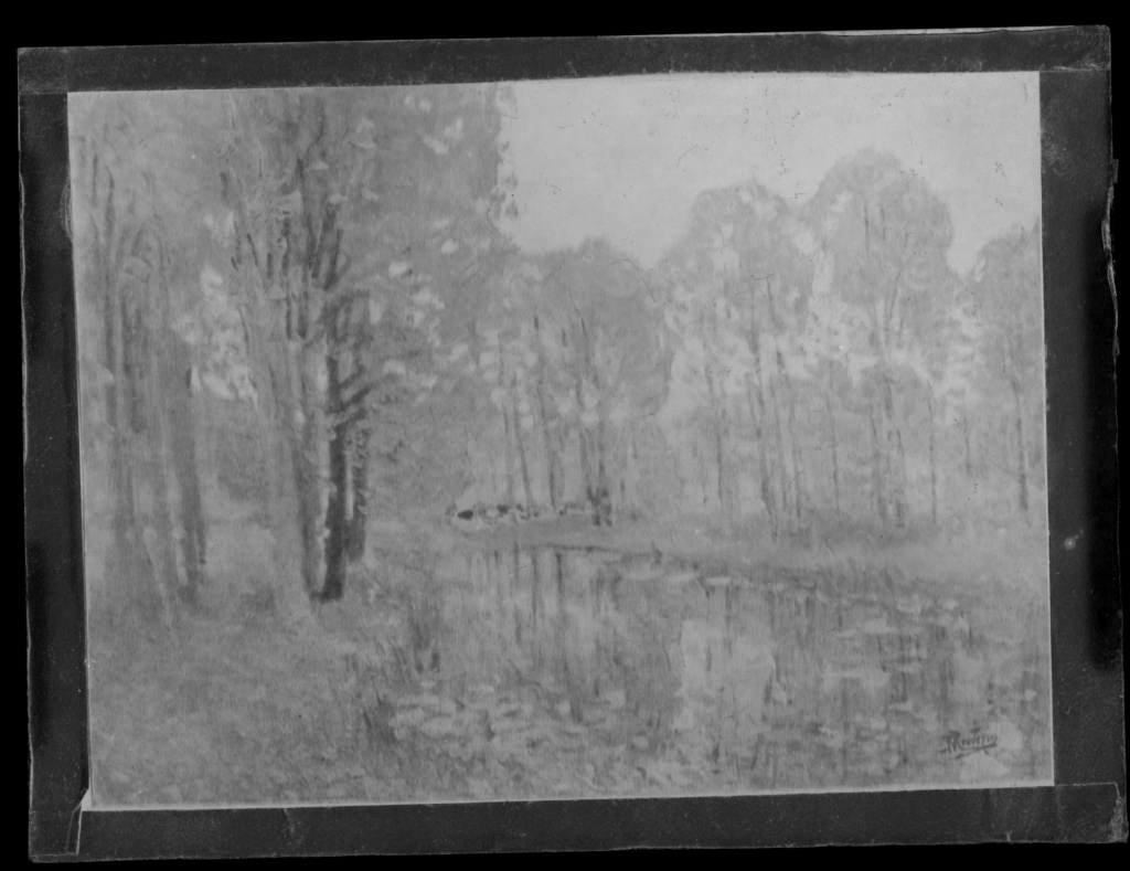 Photographie vers 1900 (?), peintre dans son atelier Tablea10