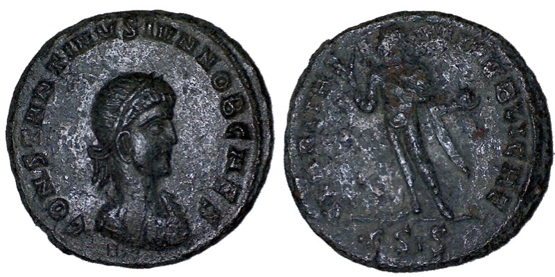 nummus de Constantin II pour Siscia Consta18