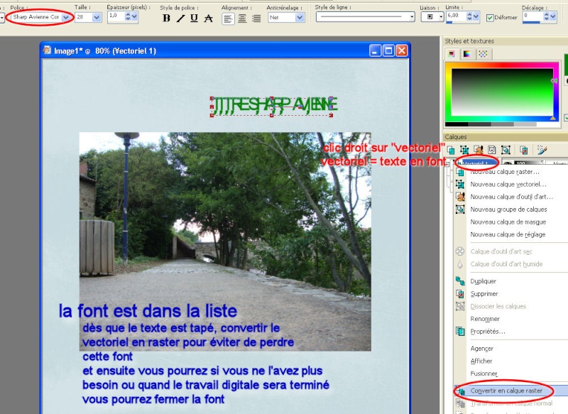 Tuto 3 _ police d'écriture ou fonts  Font311