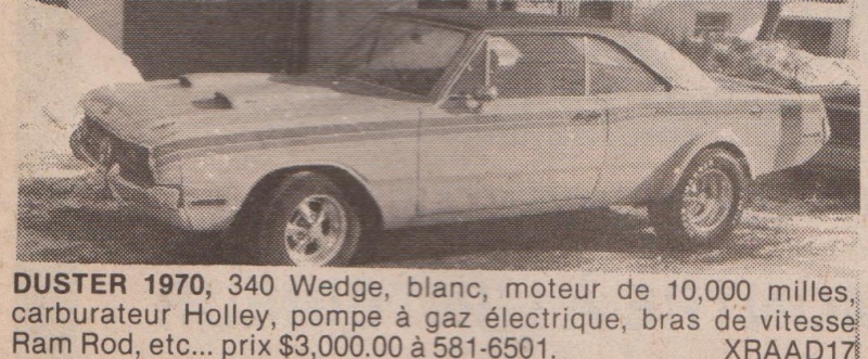 Serie: Des Dodge intéressant qui ont été  a vendre ici au Québec 70s 80s - Page 4 Dart-710