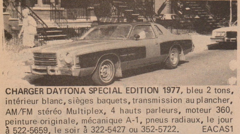 Serie: Des Dodge intéressant qui ont été  a vendre ici au Québec 70s 80s - Page 5 Dayton10